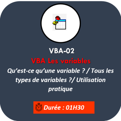 VBA-02, Les variables